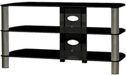 Techcraft BEL410B Flat-Panel Television Stand, 41-inch television stand in a black finish, Contours are designed to minimize presence, Tempered glass shelves, Fits 4 components comfortably, LCD / plasma panel Recommended Use, Up to 42