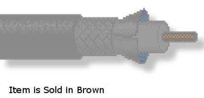 Belden BEL-1855A0011000 Model 1855A Coaxial, Sub-Miniature, Brown Color; 23 AWG solid .023
