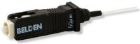 Belden AX105206-B25 FX Brilliance Universal SC Connector, Black Color; Multimode; OM2; Black Housing; 25 per Pack; Dimensions 1.67" x 0.39" x 0.36"; Weight 0.264 lbs; UPC N/A (BELDENAX105206B25 DEVICE CONNECTOR TRANSMISSION CONNECTIVITY) 