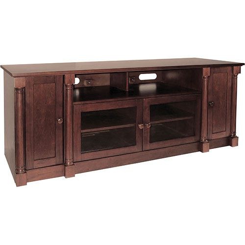 Bell'O PR35 Audio Video Cabinet, Mahogany Finish, Holds Most Flat Panel or Micro Displays TVs Up to 70