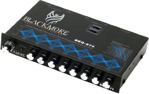 Blackmore BEQ-970 Seven Band Parametric Car Audio Equalizer / Up to 8 volts RMS, Volume Control with Up to 8 Volts RMS of Output, 20dB Headroom Eliminates Signal Overload, 10hz-15KHz +/- 1dB Frequency Response, 0.05% THD, 115 dB REF 1 Voh Input Sin Ratio, Specific Bandwidth For Each band, Low Noise BI-FET Op Amp Design Yields Minimum Distortion, On-Board 30V Bi-Polar Switching Power Supply (BEQ970 BEQ-970 BEQ 970)