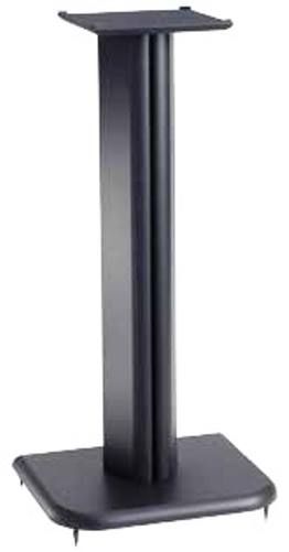 Sanus BF-24B Basic Foundations Series Tall Speaker Stand 24-Inch, Pair, Comes with neoprene pads for speaker protection and acoustic isolation; Durable powder coated black finish; Energy-absorbing MDF construction; Concealed wire path hides cables from view; Furniture-grade appearance with upscale performance; Twin contoured pillars give support and rigidity, UPC 793795260055 (BF24B BF24 BF-24) 