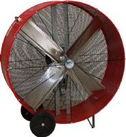 MaxxAir BF42BD RED High Velocity Belt Drive Drum Fan, 2-speed, thermally protected 1/2 HP PSC motor with CFM of 13,300/9,500, Rugged, 22-gauge steel powder-coated housing, Rust-restistant powder-coated grilles, Convenient handle for easy portability, UPC 047242736342 (BF42BD RED BF42BD-RED BF42BDRED BF42BD BF42-BD BF42 BD) 