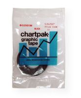 Chartpak BG2501M .25 x 324 Graphic Tape Black Matte; Create even, solid lines for charts and decorations; Shipping Weight 0.06 lb; Shipping Dimensions 5.3 x 3.5 x 0.3 in; UPC 014173008220 (CHARTPAKBG2501M CHARTPAK-BG2501M CHARTPAK/BG2501M ARTWORK CRAFTS) 