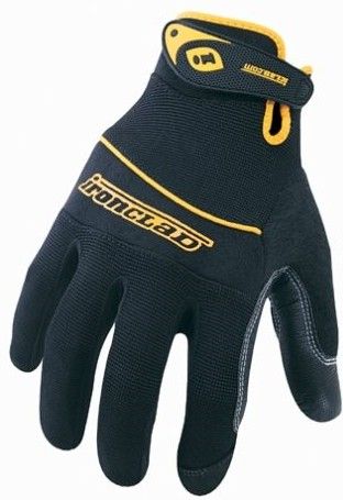 Ironclad BHG-02-S Box Handler Glove Small, Pair, Black, Super Tacky Diamondclad Palm and Fingertips, Low Profile Airprene Knuckle Protection, One Piece Synthetic Leather Palm, Terry Cloth Sweat Wipe, Uses: Drywall, Hand & Power Tool Use, Gardening, Warehouse Work, Motocross/ATV, UPC 696511060024 (BHG02S BHG02-S BHG-02S BHG-02 060024 06002-4)