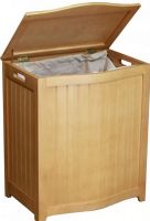 Oceanstar BHP0106N Design Bowed Front Plywood Laundry Hamper, Durable solid basswood construction, Bowed front design for added style, Hand grips on both sides for portability, Laundry hamper is lined with a canvas bag, Rubber bumpers for lid to prevent marring of painted surface, Enamel coating for durability, appearance, and ease of cleaning, Natural Finish (BHP0106N BHP-0106N BHP 0106N BHP0106-N BHP0106 N) 