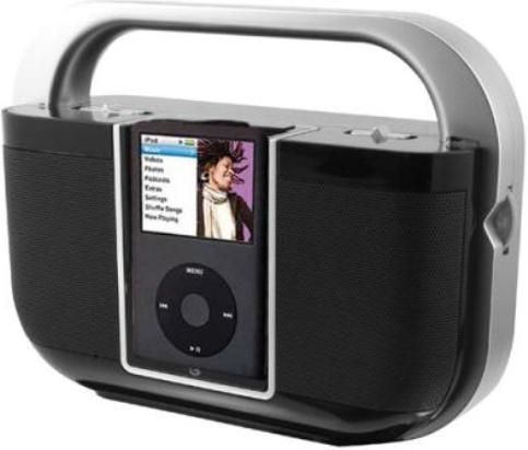 GPX BI108B Portable Music System with Docking For Ipod, IPod cradle Built-in Cradle, Built-in Speakers, Radio tuner - analog - AM/F, Tuning scale - Tuning Display, 1 x audio line-in - mini-phone stereo 3.5 mm - 1 x IPod docking 1 x headphones - mini-phone stereo 3.5 mm Connector, IPod photo, iPod mini, iPod nano, iPod with video 5G IPod Compatibility, UPC 047323108006 (BI108B BI-108B BI 108B)