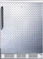 Summit BI540LDPL Built-in Undercounter Refrigerator-freezer for General Purpose Use with Dual Evaporator Cooling, Diamond Plate Door, Factory Installed Lock and Towel Bar Handle, White Cabinet, 5.1 cu.ft. Capacity, RHD Right Hand Door Swing, Cycle Defrost, Zero degree freezer, Adjustable shelves, Door storage, Adjustable thermostat (BI-540LDPL BI 540LDPL BI540L BI540) 