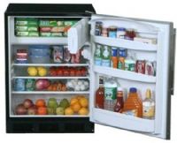 Summit BI541BSSTB, 5.3 cu.ft. Under-Counter Built-In Refrigerator with Zero Degree Freezer: Black w/ Wrapped Stainless Steel Door and Towel Bar Handle (BI541B-SSTB BI541BSS BI541B BI-541BSSTB BI-541B-SS-TB) 