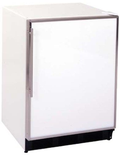 Summit BI605FFFR Under-counter Refrigerator-Freezer, White, 6.0 cu.ft. Capacity, White Door with Frame for Panel, Large capacity, Auto-defrost in both sections, True built-in design with bottom condenser and flush back, Reversible door, Interior light, UPC 761101012124 (BI-605FFFR BI605FF BI605 BI605-FFFR B-I605)
