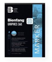 Bienfang 360-3 Graphics 360 14" x 17" Layout Paper Pad; Specially formulated for design to accept the heavy coverage of felt tip markers without bleeding; Colors will flow smoothly and hold sharp edges; White sheets with fine surface texture have very good translucency, excellent transparency, and accurate color; Ideal felt marker layout, tracing, and visualizing paper; UPC 079946161427 (BIENFANG3603 BIENFANG-3603 GRAPHICS-360-360-3 BIENFANG/360/3 TRACING PAPER) 