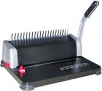 Intelli-Zone BINBEIB200 Intelli-Bind IB200 Manual Comb Binding Machine, Capable of punching up to 12 sheets of paper, Max Page Size A4, A5, B5 (11.7-inches), Adjustable Edge Distance 3/32" - 7/32" (2.5 - 5.5mm), Maximum Binding Size 2" (50mm), 21 Rings, Binding capacity of 25mm for round ring and 50mm for ellipse rings, UPC 794504663211 (BIN-BEIB200 BINB-EIB200 BINBE-IB200 IB-200 IB 200) 