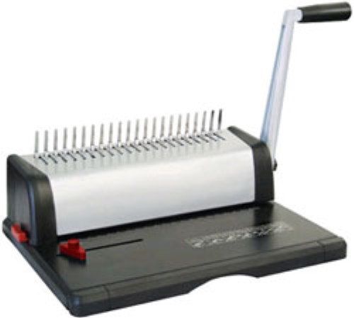 Intelli-Zone BINBEIB250 Intelli-Bind IB250 Manual Comb Binding Machine, Capable of punching up to 15 sheets of paper, Max Page Size A4, A5, B5 (11.7-inches), Adjustable Edge Distance 3/32
