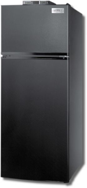 Summit BKRF1119B Frost-free Break Room Refrigerator-freezer In Black With Nist Calibrated Alarm/thermometers; High/low temperature alarms, both thermometers include an audible alarm that can be set by the user; No-frost convenience for reduced user maintenance;  Rearrange your refrigerator space to accommodate all shapes and sizes or remove shelves for a simple clean-up; User-reversible door swing for added flexibility (SUMMITBKRF1119B SUMMIT BKRF1119B SUMMIT-BKRF1119B)
