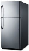 Summit BKRF21SS Break Room Refrigerator-Freezer, Frost-Free, 21 cu.ft., Reversible Stainless Steel Doors; Perfect for break room applications; Includes NIST calibrated thermometers that provide a current and high/low temperature of the refrigerator and freezer compartments; True frost-free operation saves on maintenance by preventing icy buildup; High/low temperature alarm warns of fluctuations outside the specified temperature range (SUMMITBKRF21SS SUMMIT BKRF21SS SUMMIT-BKRF21SS) 