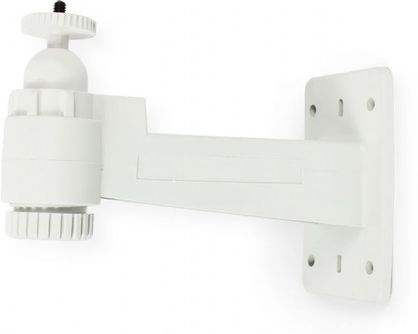 Williams Sound BKT 031 Wall/Ceiling Mounting Bracket in White; Ball-and-Socket Design; 360 degrees Swivel and 90 degrees Tilt; 1/4