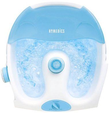 Homedics BL-100 BubbleBliss Wet Foot Bath with Quiet Bubbles and Two Pedicure Attachments, Super quiet operation, Double the bubbles, Pumice stone & cleansing brush (BL 100 BL100)