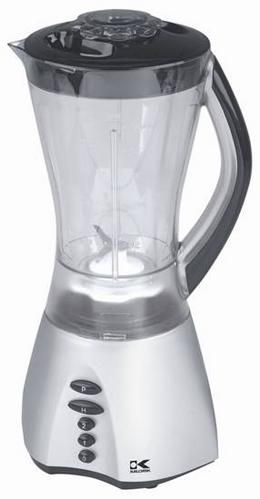 Kalorik BL-14207 Blender, 3 Speeds, Silver Spray Finish, Auto clean button, Safety micro-switch, 1.5l bowl capacity, Stainless steel blades, 400 watts of power, 50 oz. plastic jar, Dimensions: 7 inches length x 7 inches width x 14 inches height (BL14207 BL 14207)