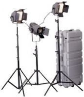 HamiltonBuhl BLK-TRIO Buhllite 3 Unit 70 Watt Deluxe Location Kit; Includes (2) SC-70-3K Softcube fixtures, (1) F-70-M Fresnel, (3) 10' extendable Stands & (3) Stud Adapters in Soft Carry Rolling Case with handle; Welded Sheet Steel Construction; Ratings 120V, 0.6 A, 75 watt Max; Ballast 70 Watt, Auto Ranging Universal Input 120-277 V 50/60 Hz Multi Voltage input (HAMILTONBUHLBLKTRIO BLKTRIO BLK TRIO) 