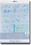 Blue Hills Studio 104SET Lettering Stencil Set Simply Sincere; These stencils are simple, error-free tools for so many decorative applications; Each 4-piece set includes a 3/8" and 1" stencil of the same font plus two pieces of colored cardstock; All stencils include alphabet, numbers, and special characters; Dimensions 11.00" x 8.5" x 0.01"; Weight 0.1 lbs; UPC 088354939207 (BLUEHILLSSTUDIO104SET BLUE HILLS STUDIO 104SET STENCIL SIMPLY SINCERE) 
