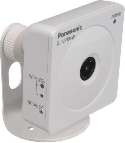 Panasonic BL-VP104W Wireless Network Camera Line-Up, 720p HD images up to 30 fps, 1.0 Megapixel high sensitivity CMOS Sensor, Full frame (Up to 30 fps) transmission at 1280 x 720 image size, High sensitivity with Day & Night (Electrical) function 0.9 lx (Color)/0.6 lx (B/W) at F2.8, 1.5x extra zoom under VGA resolution, 4x digital zoom controlled, UPC 885170067240 (BLVP104W BL VP104W BLV-P104W BLVP-104W BL-VP104PW)