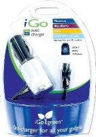 iGo BN002550004 Cell Phone Car Charger For use with Blackberry, Palm, Motorola, AT&T, HTC and T-Mobile; One charger for all your gadgets; Retractable Cord; Travel Organizer; UPC 763810018183 (BN-002550004 BN 002550004 BN00255-0004) 