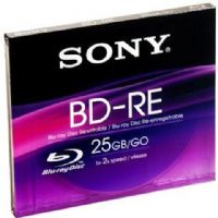 Sony BNE25RH Storage media, Storage media - BD-RE, 2x Max. Write Speed, 1x Min. Rewrite Speed, 25 GB Native Capacity, AccuCORE, HardCoat ScratchGuard, Jewel case Package Type, UPC 027242689350 (BNE25RH BNE-25RH BNE 25RH) 