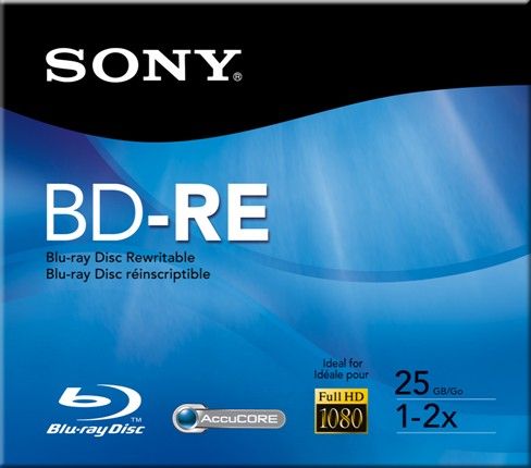 Sony BNE50RH Recordable Dual Layer Disc, 50 GB Storage Capacity, 46 Hour Maximum Recording Time, 2x Maximum Write Speed, BD-RE DL Media Formats, 120mm Form Factor, UPC 027242699410 (BNE50RH BNE-50RH BNE 50RH)