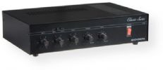 Bogen C60 Classic Series Public Address Amplifier; PLL-synthesized tuning with digital readout; 60 watts Power Output (RMS); 4 inputs: 1 MIC (Lo-Z), 1 AUX (Hi-Z), 1 TEL, plus 1 selectable MIC or AUX; Each input controlled by an independent volume control; Treble and bass controls; AUX muting by external contact closure for push-to-talk microphones; UPC 765368330410 (BOGENC60 C-60 C 60) 