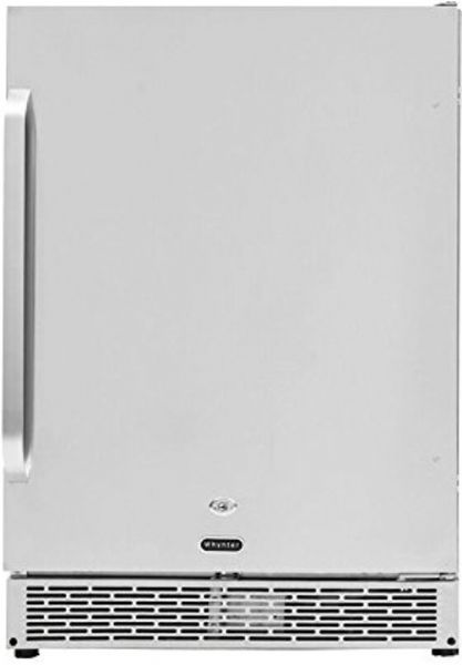 Whynter BOR-53024-SSW Built-in Outdoor Beverage Refrigerator Cooler Full Stainless Steel Exterior with Lock and Optional Caster Wheels, Capacity: 5.3 cu. ft., 26