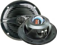 Boss Audio MR50B Two-Way 5-1/4" Coaxial Marine Speaker, Black, 150 Watts Total Power Output, Frequency Response 120 Hz to 18 Hz, SPL (1 Watt / 1 Meter) 90 dB, Aluminum Voice Coil Material, Plastic Basket Structure, 2-1/4" Mounting Deph, Dimensions (H x L x W) 3.25" x 6.25" x 6.25", UPC 791489250108 (MR-50B MR 50B MR50) 