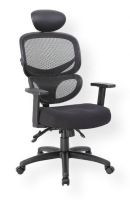 Boss Office Products B6338-HR Boss Multi-Function Mesh Task Chair with Headrest, Black Color; Back Adjustment; Adjustable Arm; 3 paddle multi-function; Infinite Lock; Tilt Tension; Pneumatic Gas Lift; Upright Lock; Nylon 27" chair base; Dual Wheel Nylon 2" caster; 275 lb Weight Capacity; Product Dimensions 27" W x 37.5" D x 37.5-40.5" H; Shipping Weight 53 lbs (BOSSOFFICEB6338HR BOSSOFFICE-B6338HR BOSS-B6338HR BOSSB6338HR B-6338HR) 
