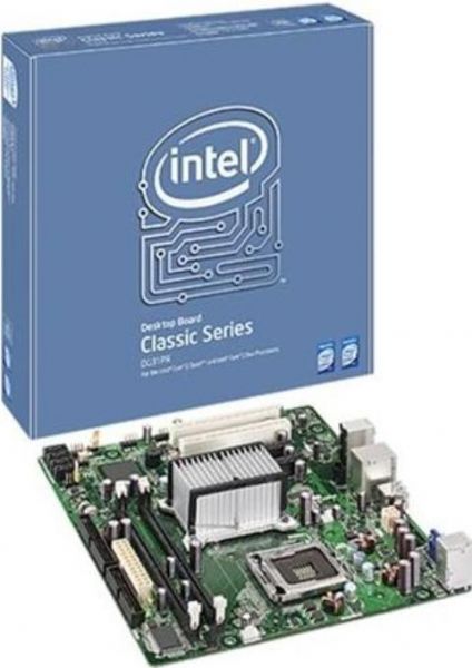 Intel BOXDG31PR model DG31PR Desktop Board, Intel Chipset Manufacturer, G31 Express Chipset Model, 1 Total Processor Support, Hyper-Threading Technology Processor Technology, Socket T Processor Socket, Core 2 Quad, Pentium Dual-Core, Celeron and Core 2 Duo Processor Support, 2 Number of Memory Slots, 4GB Maximum Memory, DDR2 SDRAM Memory Technology, IDE Controller, Floppy Controller and SATA Controller I/O Controller Features (BOX-DG31PR BOX DG31PR DG31 PR DG 31PR)