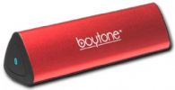 Boytone BT-120RD Portable Wireless Bluetooth Speaker, Built-In Microphone, 2 Stereo Speaker, Rechargeable Battery, Aluminum Casing, Works With IPhone, IPad, Samsung, Tablets And Other Smart Phones, Phoenix Red; Two custom-designed drivers with dedicated amplifiers; Anodized Aluminum Body, Compact and Light Casing; Control from anywhere with your smartphone, tablet or PC/Mac; Bluetooth Connectivity; UPC 642014746750 (BOYTONE BT120RD BT-120RD BT 120RD COSTTAG) 
