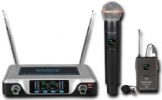 Boytone BT-44VM Dual Digital Channel Wireless Microphone System, VHF Fixed Frequency Wireless Mic Receiver, 2 Handheld Dynamic Transmitter Mics, For Party, Church, Aluminum Carrying Cases, 110/220V; Dual Channel Wireless Microphone System; LED Status Signal Indicator and Dual Independent Antenna; Ideal for professional engagement, conference; UPC 643307992199 (BOYTONEBT44VM BOYTONE BT44VM COSTTAG WIRELESS MICROPHONE VHF) 