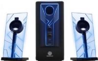 GOGroove BP000100BKUS BassPULSE 2.1 Stereo Speaker with Powered Subwoofer, Blue, 20 Watts RMS Power, 40 Watts Peak Power, 2.1 Channel, Glowing LED Lights with PULSE Function, Dual Neodymium Full-Range Satellite Speakers (5 Watts Each), 10 Watt Side-Firing Powered Subwoofer, Bass Equalizer, Volume and Bass Controls, UPC 637836503346 (BP-000100BKUS BP000-100BKUS BP000100-BKUS) 