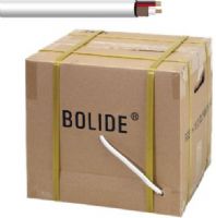 Bolide Technology Group BP0033-1000 Professional Grade White Siamese Cable 1000FT, Solid bare copper center conductor, 95% coverage shield, Foam polyethylene dielectric, CM/CL2 rated PVC jacket, Sequential foot marking, UL listed (BP00331000 BP0033 1000) 