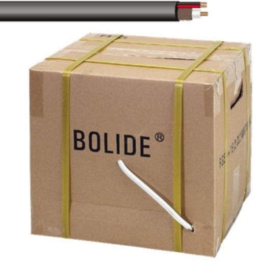Bolide Technology Group BP0033-1000B Professional Grade Black Siamese Cable 1000FT, Solid bare copper center conductor, 128 wires 95% coverage shield, Foam polyethylene dielectric, CM/CL2 rated PVC jacket, Sequential foot marking, UL listed (BP00331000B BP0033 1000B)