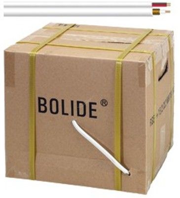 Bolide Technology Group BP0033-CW1000 Professional Grade Zip Cable 1000 Ft., White, Solid bare copper center conductor, 128 wires 95% coverage shield, Foam polyethylene dielectric, CM/CL2 rated PVC jacket, Sequential foot marking, UL listed, Ideal for composite video, RGBHV video, component video and even surveillance systems (BP0033CW1000 BP0033 CW1000 BP0033/CW1000)