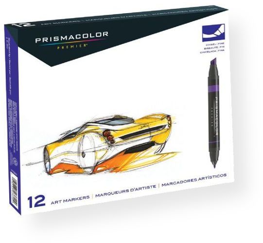 Prismacolor BP12N Premier Art Marker, 12-Color Primary or Secondary Set; Recognized by the industry for their high standard of quality, these art markers offer an exciting array of vibrant colors; Certified as non-toxic by the Arts and Crafts Materials Institute, they carry the AP non-toxic seal; UPC 070735036209 (BP-12N BP12-N BP1-2N B-P12N PRISMACOLORBP12N PRISMACOLOR-BP12N) 
