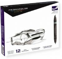 Prismacolor BP12P Premier Art Marker, 12-Color Cool Grey Set; Recognized by the industry for their high standard of quality, these art markers offer an exciting array of vibrant colors; Certified as non-toxic by the Arts and Crafts Materials Institute, they carry the AP non-toxic seal; UPC 070735036223 (BP-12P BP12-P BP1-2P B-P12P PRISMACOLORBP12P PRISMACOLOR-BP12P) 