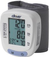 Drive Medical BP2116 Automatic Blood Pressure Monitor, Wrist Model, Large easy-to-read digital display, 120 reading memory recall, Date and time display, Pulse rate indicator, Auto-off function, 2 - AAA Batteries, 0-85 % Operating Relative Humidity, 50° to 104° deg F Operating Temperature, Quiet inflation method, UPC 822383567310 (BP2116 BP-2116 BP 2116) 