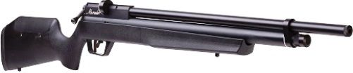 Crosman BP2264S Benjamin Marauder Rifle .22 Caliber Synthetic Stock, Black; All-weather synthetic stock designed and balanced with field carry in mind; Moved the trigger rearward where, when combined with the redesigned stock, provides a more comfortable hand position; Reversible bolt; 50 foot pounds of energy (fpe); UPC 028478140844 (BP-2264S BP 2264S BP2264)