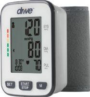 Drive Medical BP3200 Automatic Deluxe Blood Pressure Monitor Wrist, WHO Classification, Irregular Heart Beat Detection, 2 Months Battery Duration, 2 - AAA Batteries, 1.93" Display Screen Length, 1.5" Display Screen Width, 15-90 % Operating Relative Humidity, 50° to 104° deg F Operating Temperature, + / - 5 % Pulse Rate Accuracy Range, 30-180 bpm Pulse Rate Measurement Range, -4° to 131° deg F Storage Temperature, One Touch Operation, UPC 822383584232 (BP3200 BP-3200 BP 3200) 