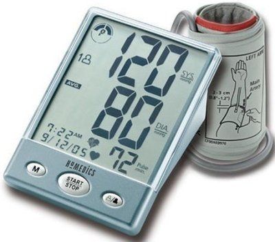 HoMedics BPA-200 Smart Inflate Automatic Blood Pressure Monitor, One-touch operation for easy use, 120 Memories / 2 Users, Date and time stamp, Memory averaging function, Advanced Smart Sense Technology for clinically proven accuracy, One-touch operation for easy use (BPA 200 BPA200 BPA-200)
