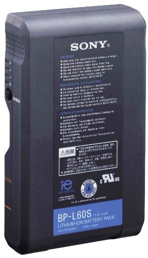 Sony BP-L60S Hard Carbon Lithium-Ion Battery, Capacity 65Wh, Maximum voltage: DC16.8V, Nominal voltage: DC 14.4V (BPL60S BPL-60S BP-L60 BPL60 BPL-60)