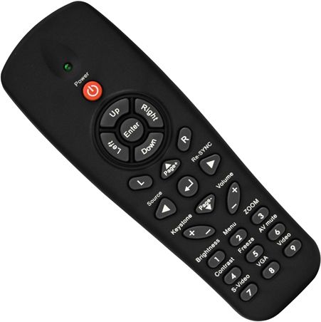 Optoma BR-3043N Remote Control with Backlight Fits with TS526, PRO150S, DS316, TX536, PRO250X, DX619, TX612, ES526L, EX536L, DS216, DX623, DS216L, PRO260X, PRO160S, DS322, DX621, DS326, DX626 and DS323 Projectors, Dimensions 6