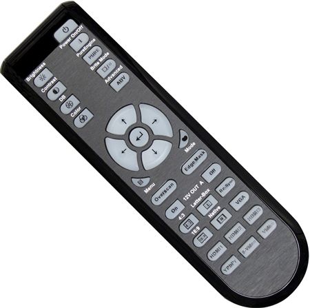 Optoma BR-3046B Standard Remote Control with Backlight Fits with HD86 and HD8600 Projectors, Dimensions 6