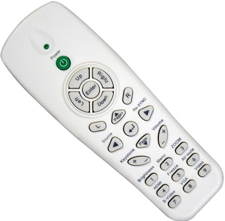 Optoma BR-3048N Remote Control in White Fits with HD66 Projector, Dimensions 6