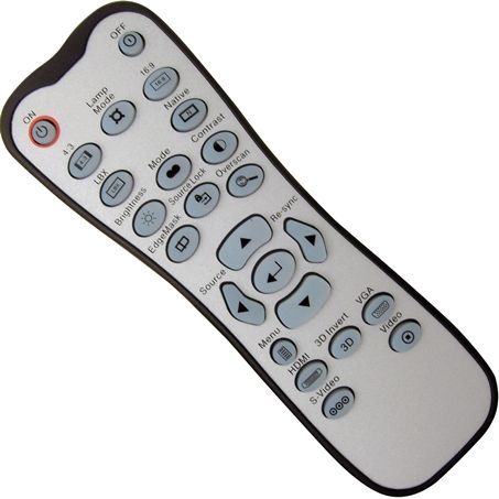 Optoma BR-3053B Remote Control with Backlight Fits with HD67 and HD6700 Projectors, Dimensions 6